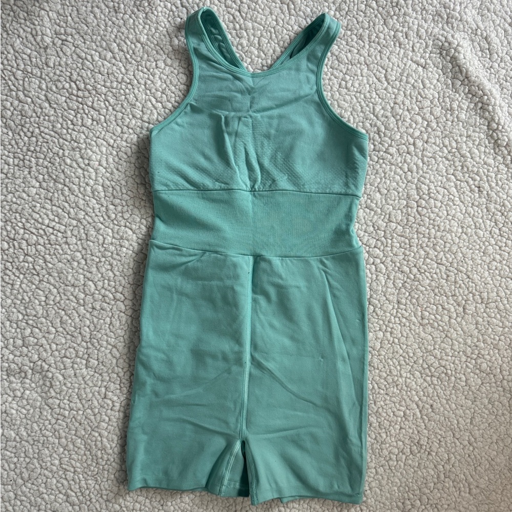 free people turquoise sleeveless romper